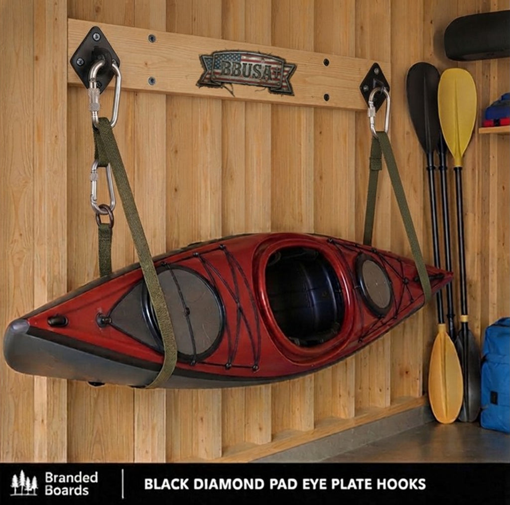 Diamond Pad Eye Plates | Black Zinc Galvanized Steel