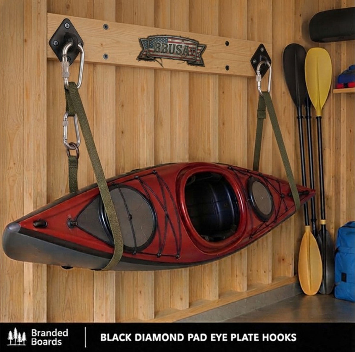 Diamond Pad Eye Plates | Black Zinc Galvanized Steel