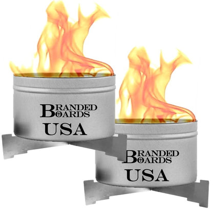 Made in USA | Branded Boards Portable Bonfire Campfire & Trivet Stand