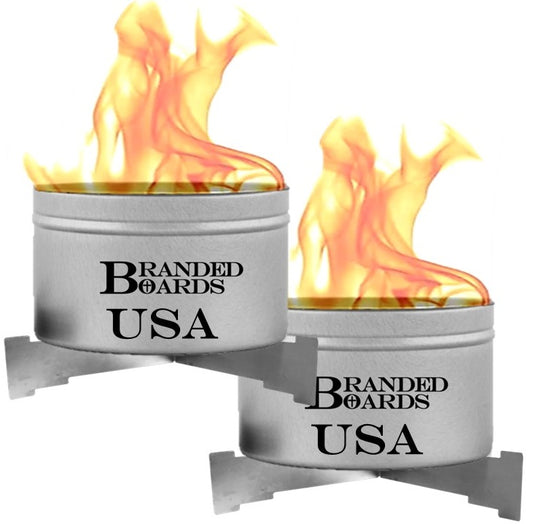Made in USA | Branded Boards Portable Bonfire Campfire & Trivet Stand