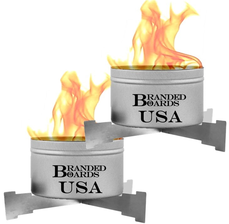Made in USA | Branded Boards Portable Bonfire Campfire & Trivet Stand