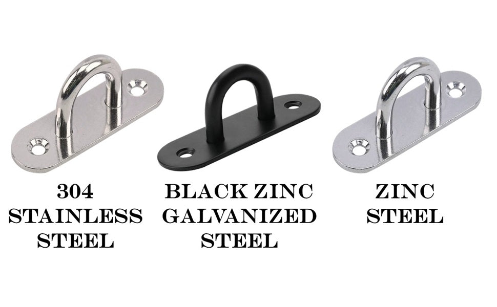 Heavy-Duty M6 Oval Pad Eye Plates | Zinc-Galvanized Steel
