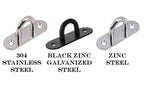 Heavy-Duty M6 Oval Pad Eye Plates | Zinc-Galvanized Steel