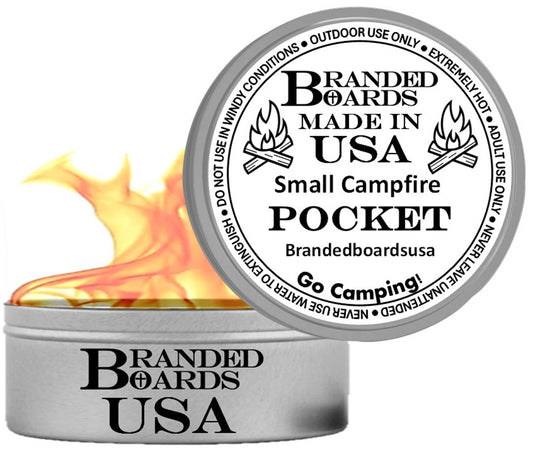 Made in USA | Branded Boards Portable Bonfire Campfire | "The Pocket" - SMALL