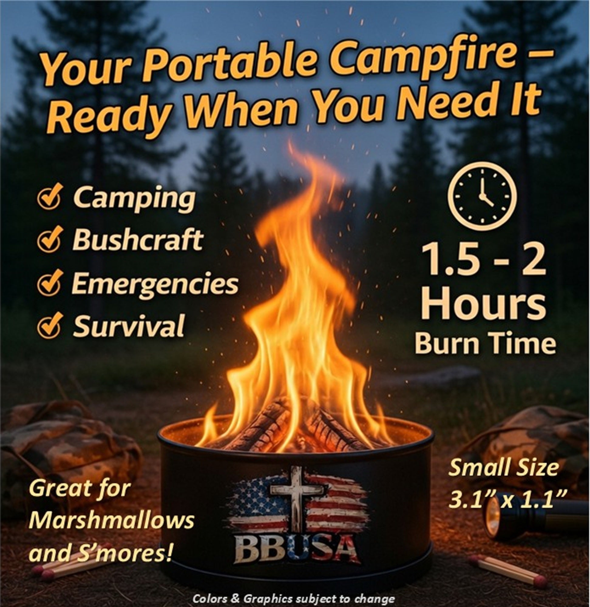 Portable Mini Fire Pit - Small