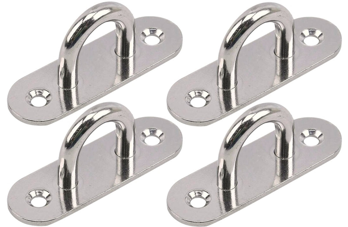 Heavy-Duty M6 Oval Pad Eye Plates | 304 Stainless Steel