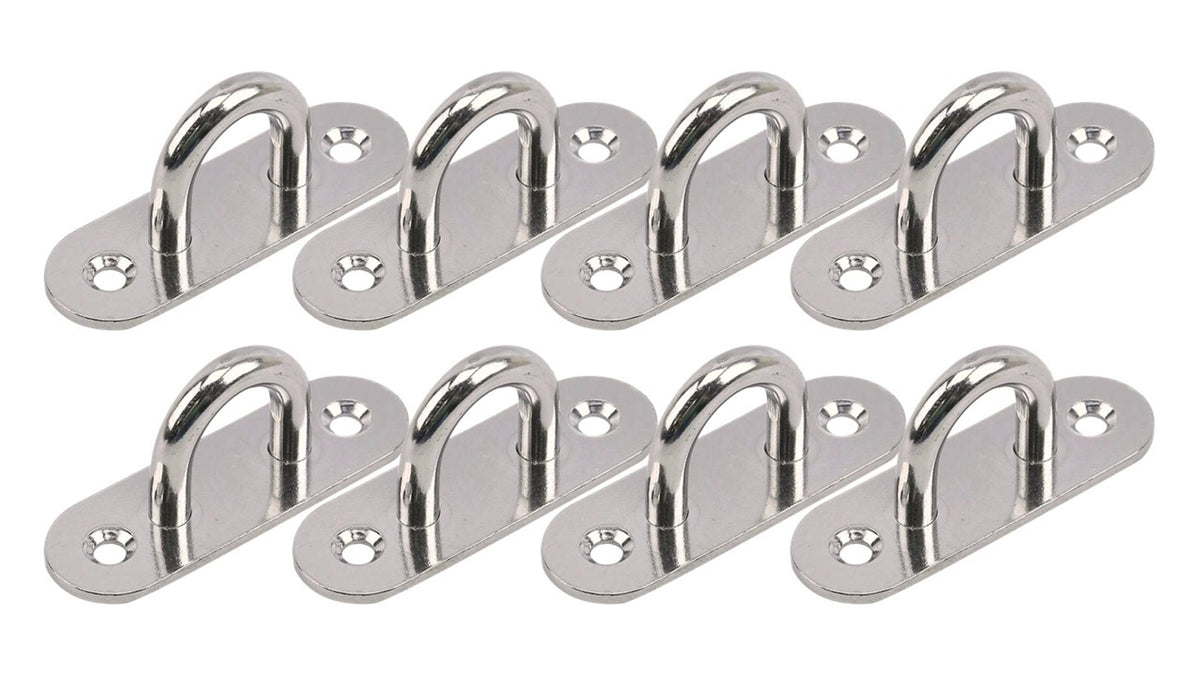 Heavy-Duty M6 Oval Pad Eye Plates | 304 Stainless Steel