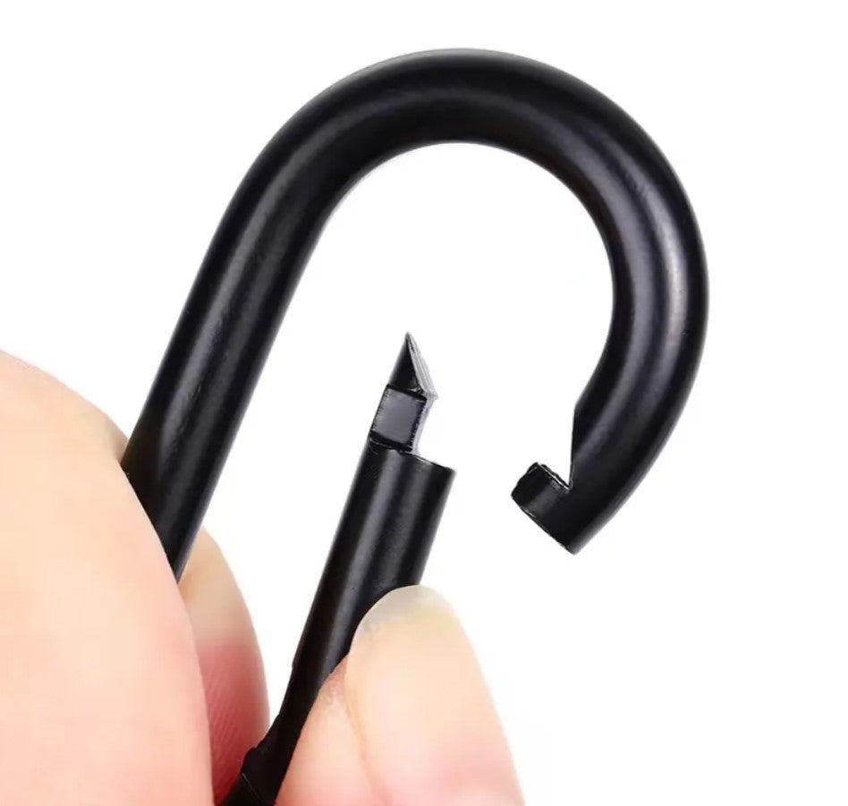 Black Zinc Steel Carabiner Snap Hooks | 200–500 lb