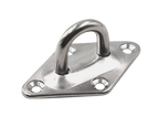 Diamond Pad Eye Plates | Zinc Galvanized Steel