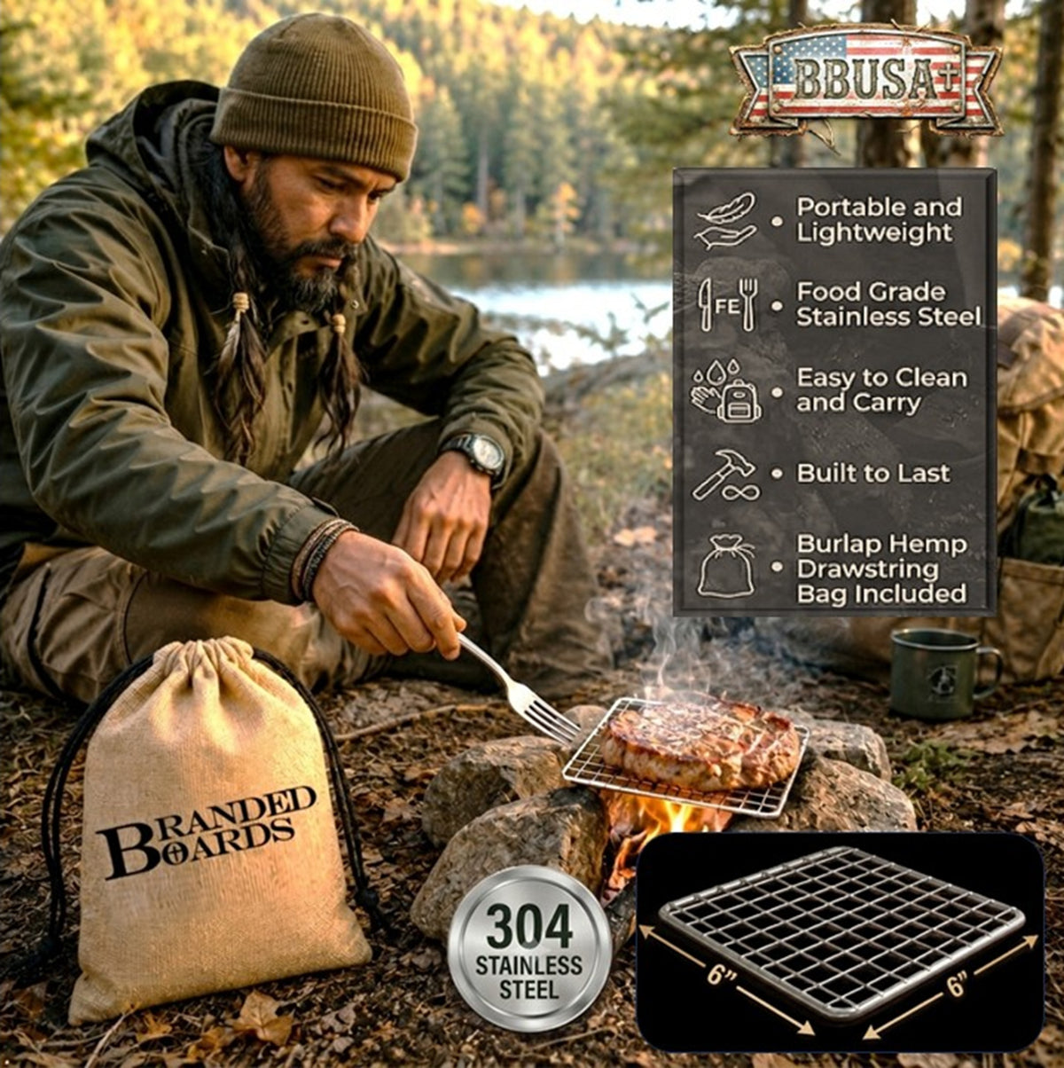 Bushcraft SS Grill Grates - Small