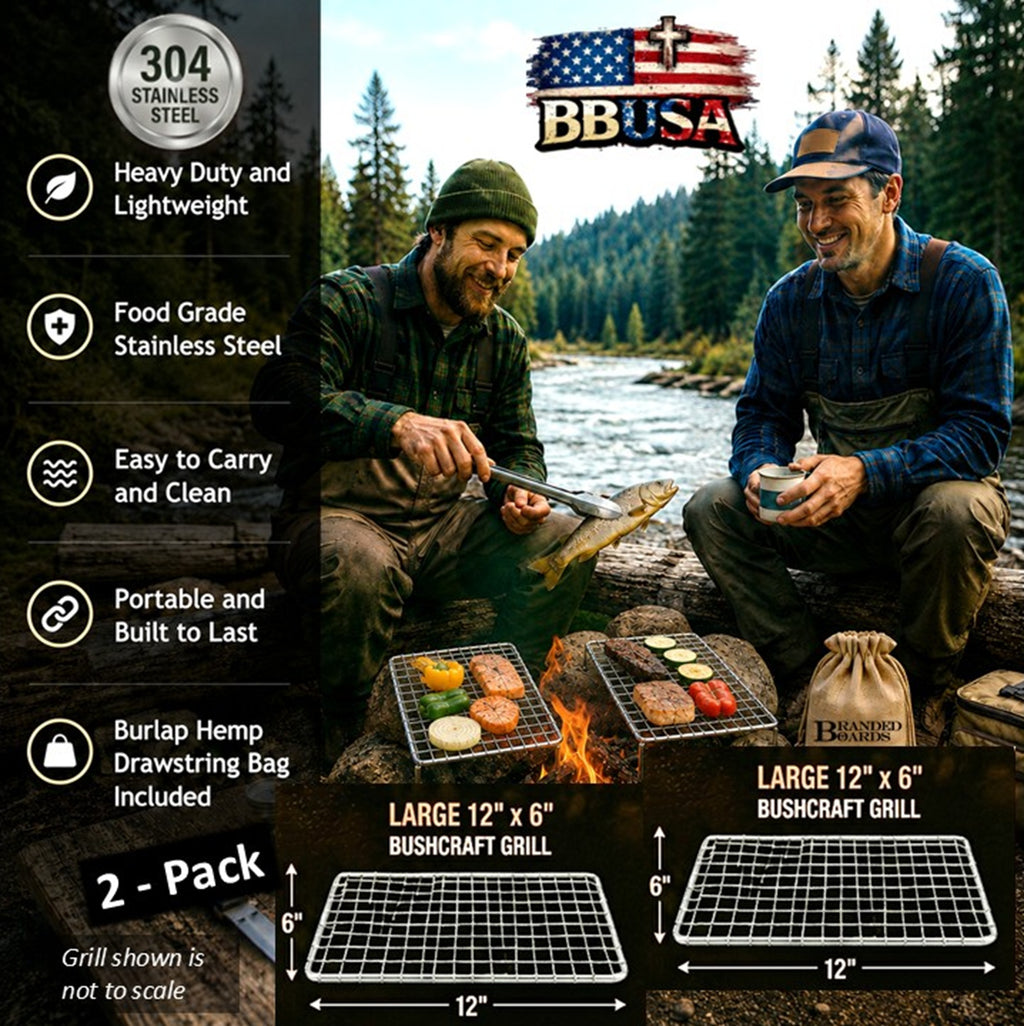 Bushcraft SS Grill Grates - Large 2-Pack