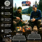 Bushcraft SS Grill Grates - Large 2-Pack