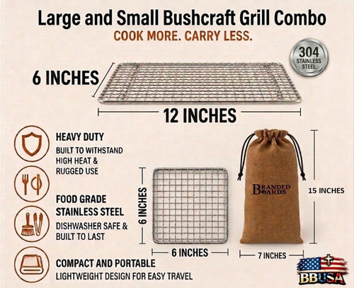 Bushcraft SS Grill Grates - Large/Small
