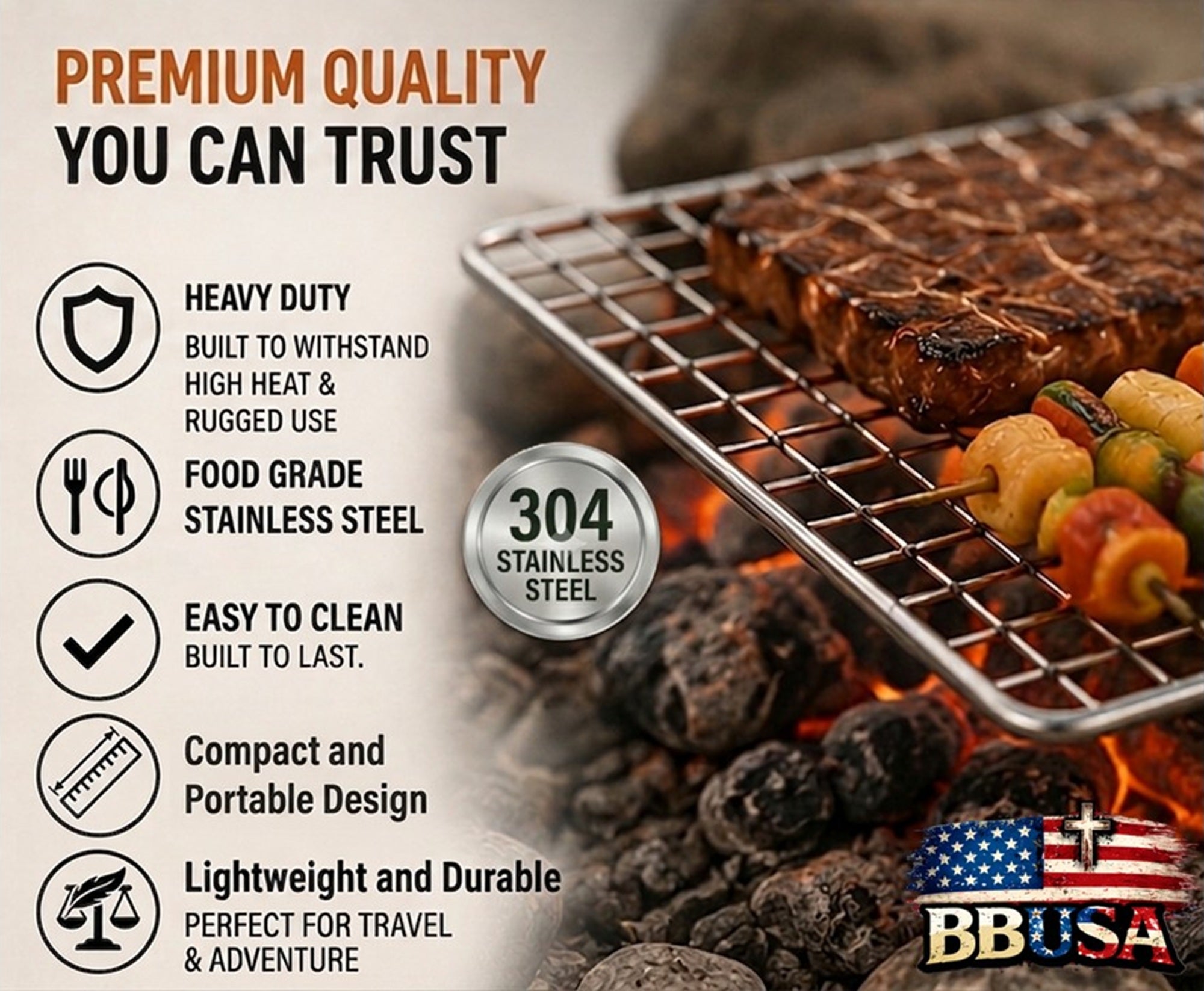 Bushcraft SS Grill Grates - Small 2-Pack