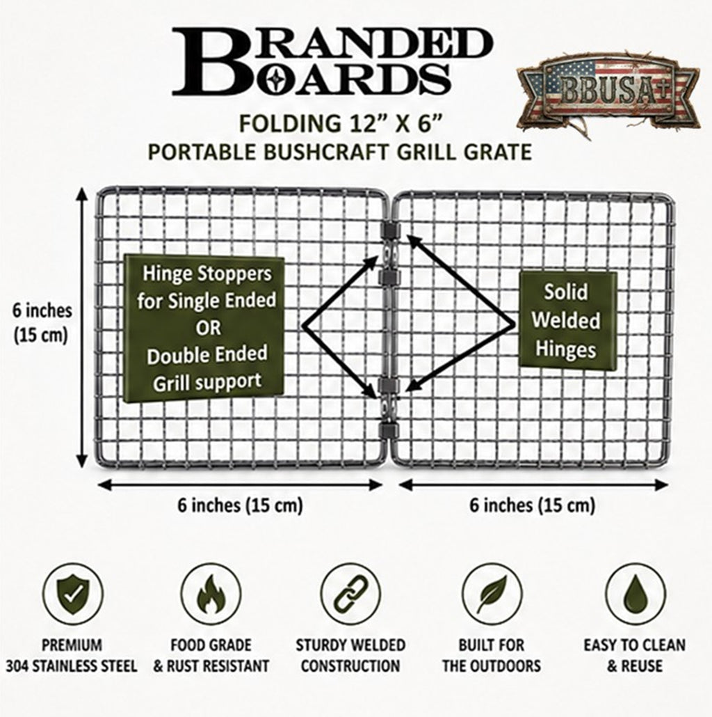 Bushcraft SS Grill Grates - Folding