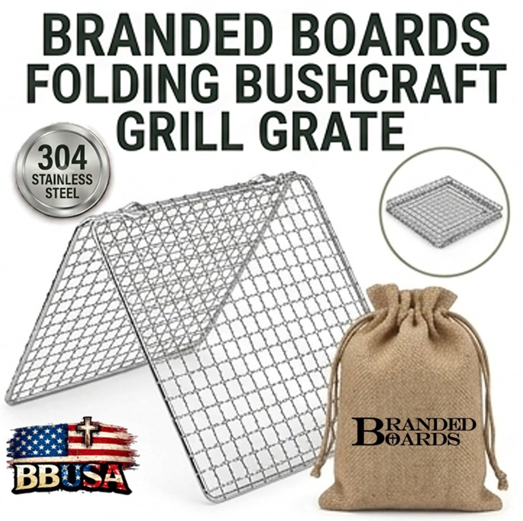 Bushcraft SS Grill Grates - Folding