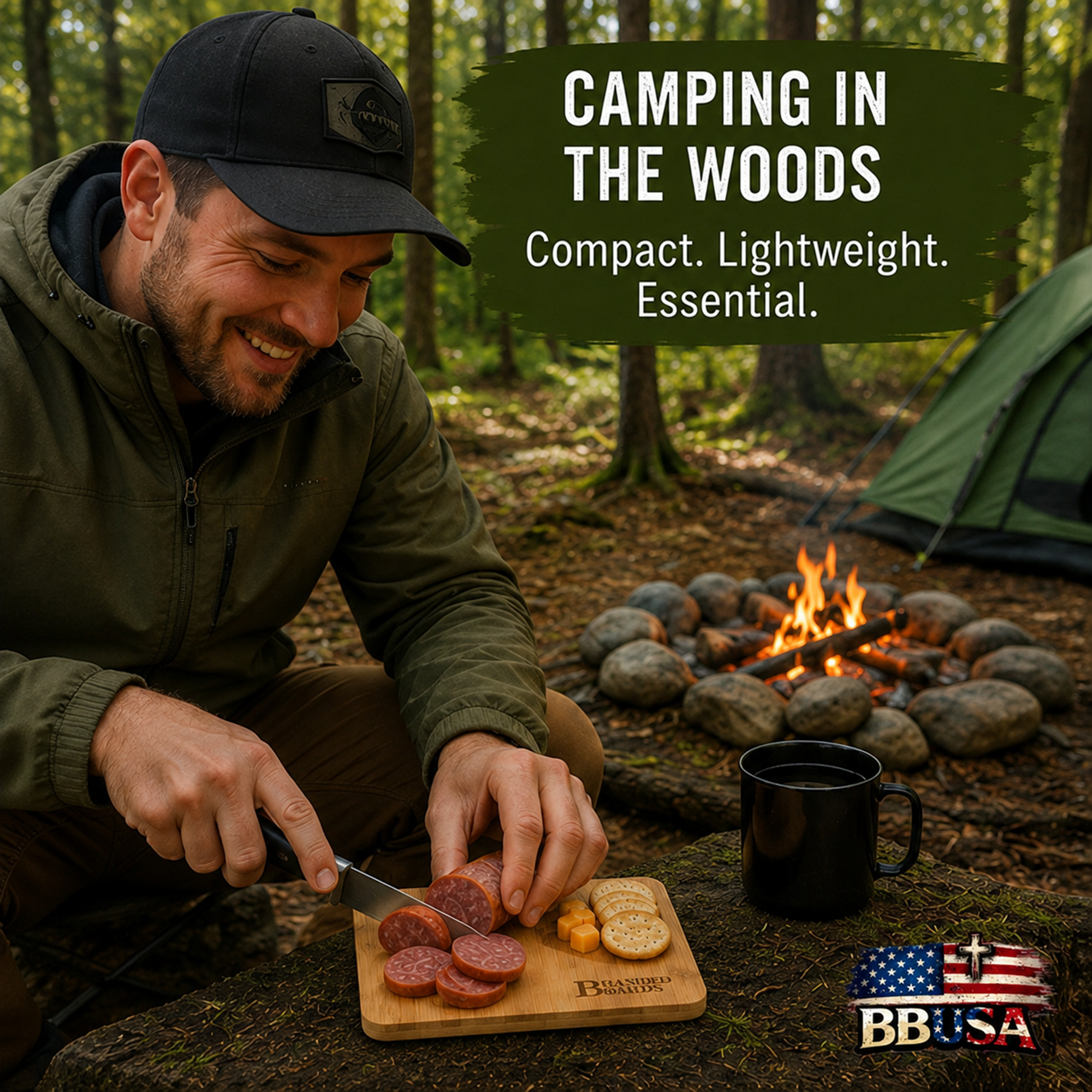 Bushcraft Mini Bamboo Cutting Board