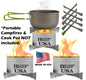 Branded Boards Portable Campfire Trivet Grate 2-PACKS & 4-PACKS | 100% Made in USA