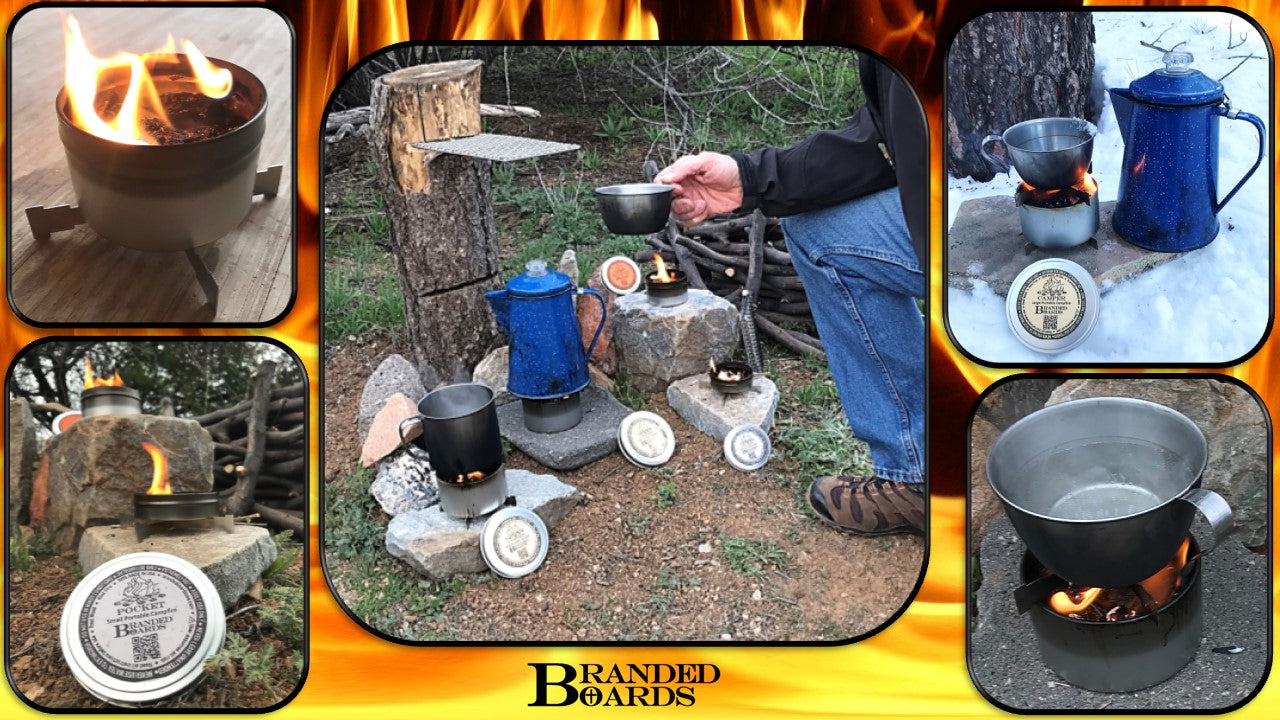 Branded Boards Portable Campfire Trivet Grate 2-PACKS & 4-PACKS | 100% Made in USA