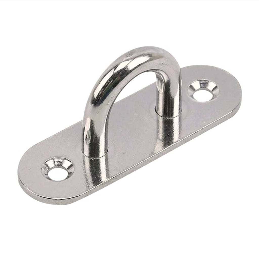 Heavy-Duty M6 Oval Pad Eye Plates | Zinc-Galvanized Steel
