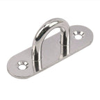 Heavy-Duty M6 Oval Pad Eye Plates | Zinc-Galvanized Steel