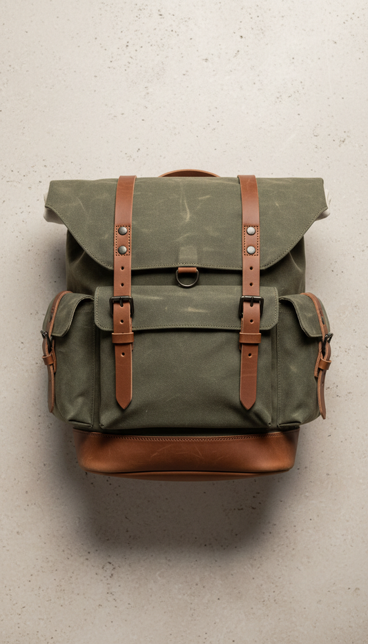 Waxed Canvas Bushcraft Backpack 35L