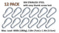 Heavy Duty 2" & 2.8" Stainless Steel Thumb Screw Locking Carabiner Spring Snap Clip Link Hooks
