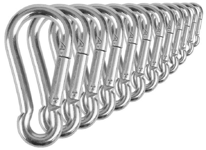 Heavy Duty 2" & 2.8" Stainless Steel Carabiner Spring Snap Clip Link Hooks