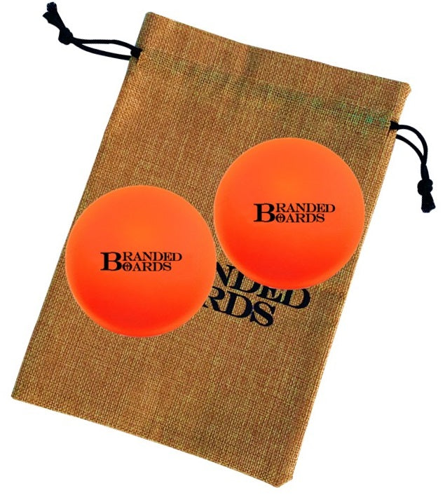 Massage Lacrosse Balls and Burlap Carrying Bag