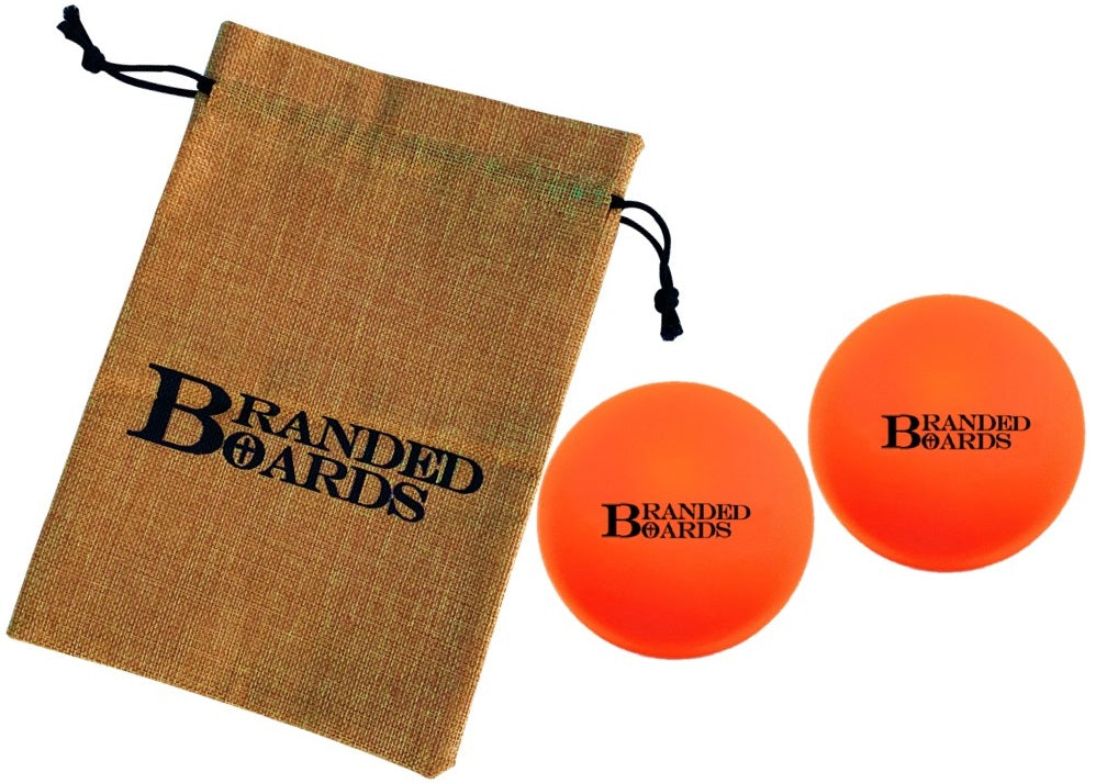 Massage Lacrosse Balls and Burlap Carrying Bag
