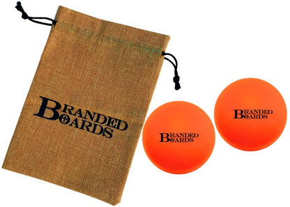 Massage Lacrosse Balls and Burlap Carrying Bag