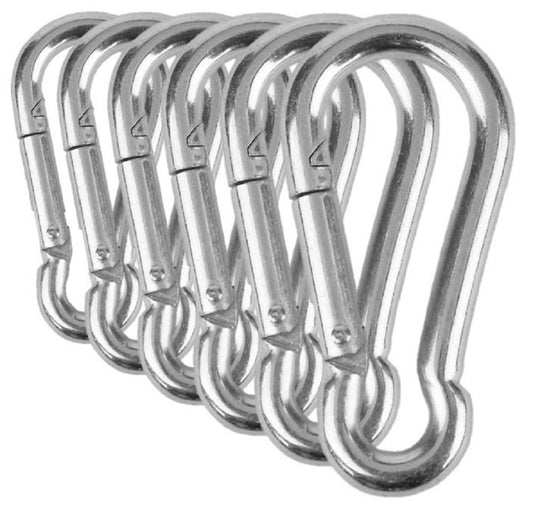 Heavy Duty 2" & 2.8" Stainless Steel Carabiner Spring Snap Clip Link Hooks
