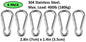 Heavy Duty 2" & 2.8" Stainless Steel Carabiner Spring Snap Clip Link Hooks
