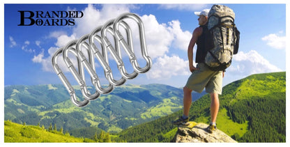Heavy Duty 2" & 2.8" Stainless Steel Carabiner Spring Snap Clip Link Hooks