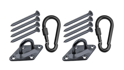 Heavy Duty 1000lb Hammock Hanging Kits, 304 Stainless Steel & Black Zinc Galvanized Steel Corrosion Resistant