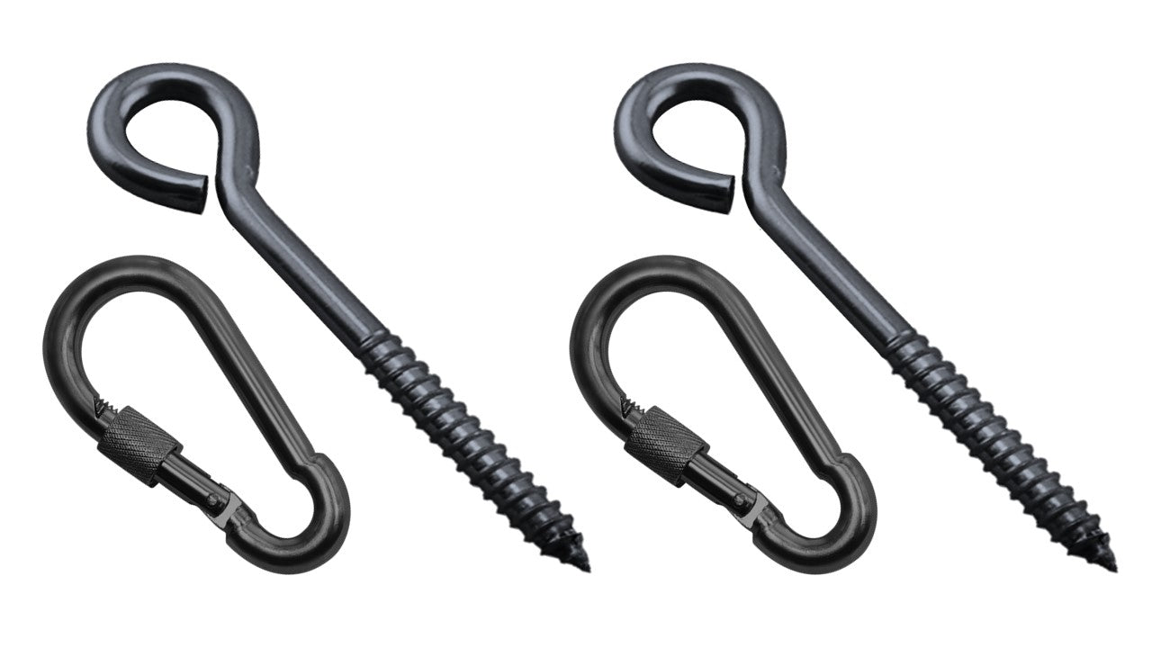 Heavy Duty 1000lb Hammock Hanging Kits, 304 Stainless Steel & Black Zinc Galvanized Steel Corrosion Resistant