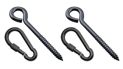 Heavy Duty 1000lb Hammock Hanging Kits, 304 Stainless Steel & Black Zinc Galvanized Steel Corrosion Resistant