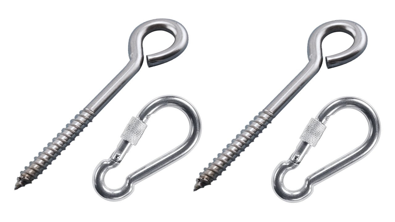 Heavy Duty 1000lb Hammock Hanging Kits, 304 Stainless Steel & Black Zinc Galvanized Steel Corrosion Resistant