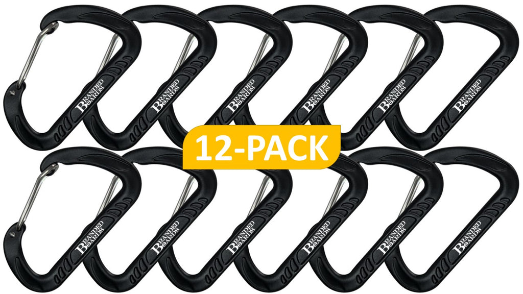 Heavy Duty 3.2" Aluminum Carabiner Wire Gate Spring Snap Clip Link Hooks