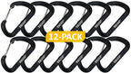 Heavy Duty 3.2" Aluminum Carabiner Wire Gate Spring Snap Clip Link Hooks