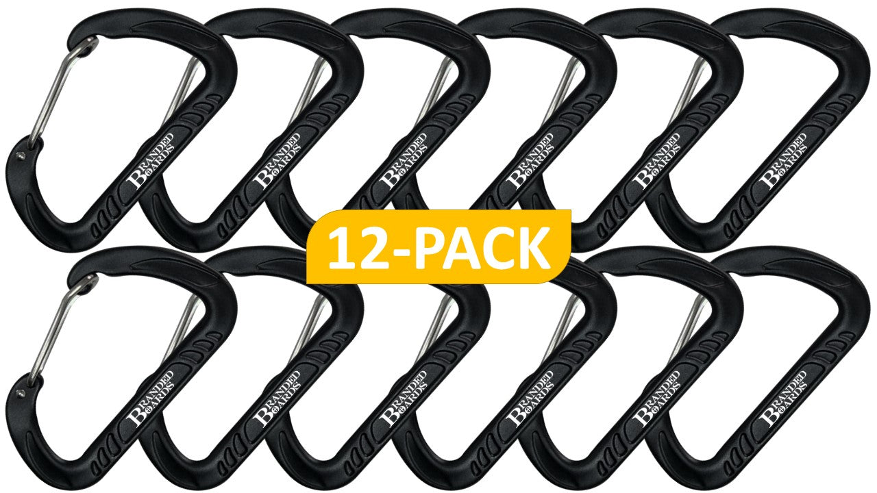 Heavy Duty 3.2" Aluminum Carabiner Wire Gate Spring Snap Clip Link Hooks