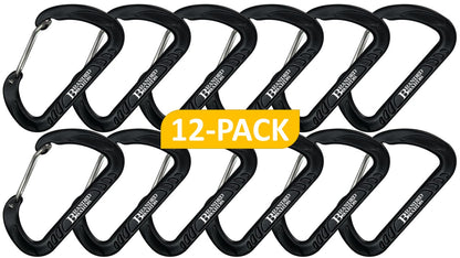 Heavy Duty 3.2" Aluminum Carabiner Wire Gate Spring Snap Clip Link Hooks