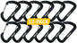Heavy Duty 3.2" Aluminum Carabiner Wire Gate Spring Snap Clip Link Hooks