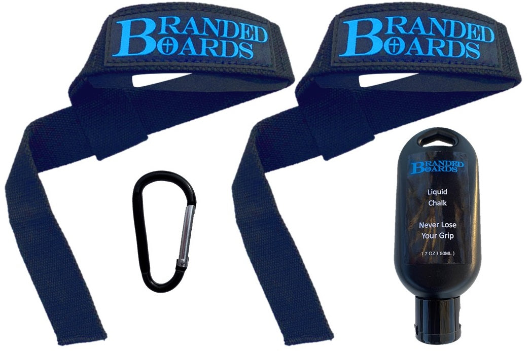 HD Cotton Padded Weightlifting Deadlifting Straps with Liquid Chalk