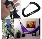 Heavy Duty 3.2" Aluminum Carabiner Wire Gate Spring Snap Clip Link Hooks