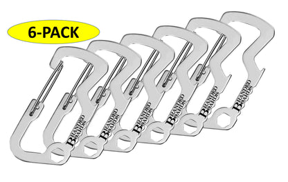 Bushcraft Stainless Steel Key Chain Bottle Opener Carabiner Clip and Bottle Holder
