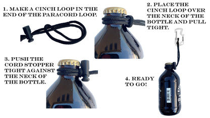 Bushcraft Stainless Steel Key Chain Bottle Opener Carabiner Clip and Bottle Holder