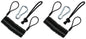 Branded Boards Steel Coiled Leash with Heavy Duty Hook & Loop Cuff, Carabiner & Paracord Loop.