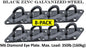 Heavy Duty M6 Ceiling Hook Diamond Pad Eye Plates, 304 Stainless Steel & Black Zinc Galvanized Steel
