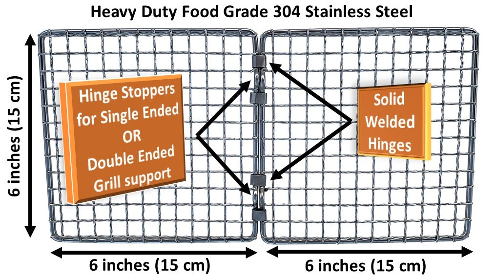Bushcraft Stainless Steel BBQ Cooking Grill Grate